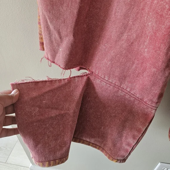 Hanifa Dusty Cedar Aster Acid Distressed Jeans ALTERED - Picture 7 of 13